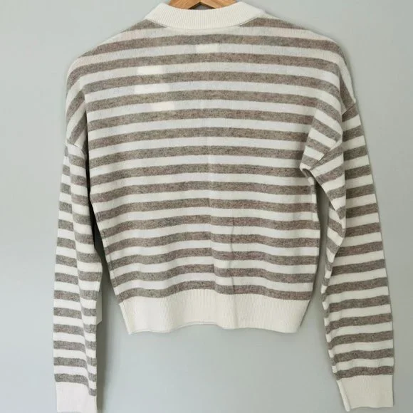 Abercrombie & Fitch Cashmere Striped Scoopneck Sweater 100% Cashmere XXS NWT - Picture 5 of 6